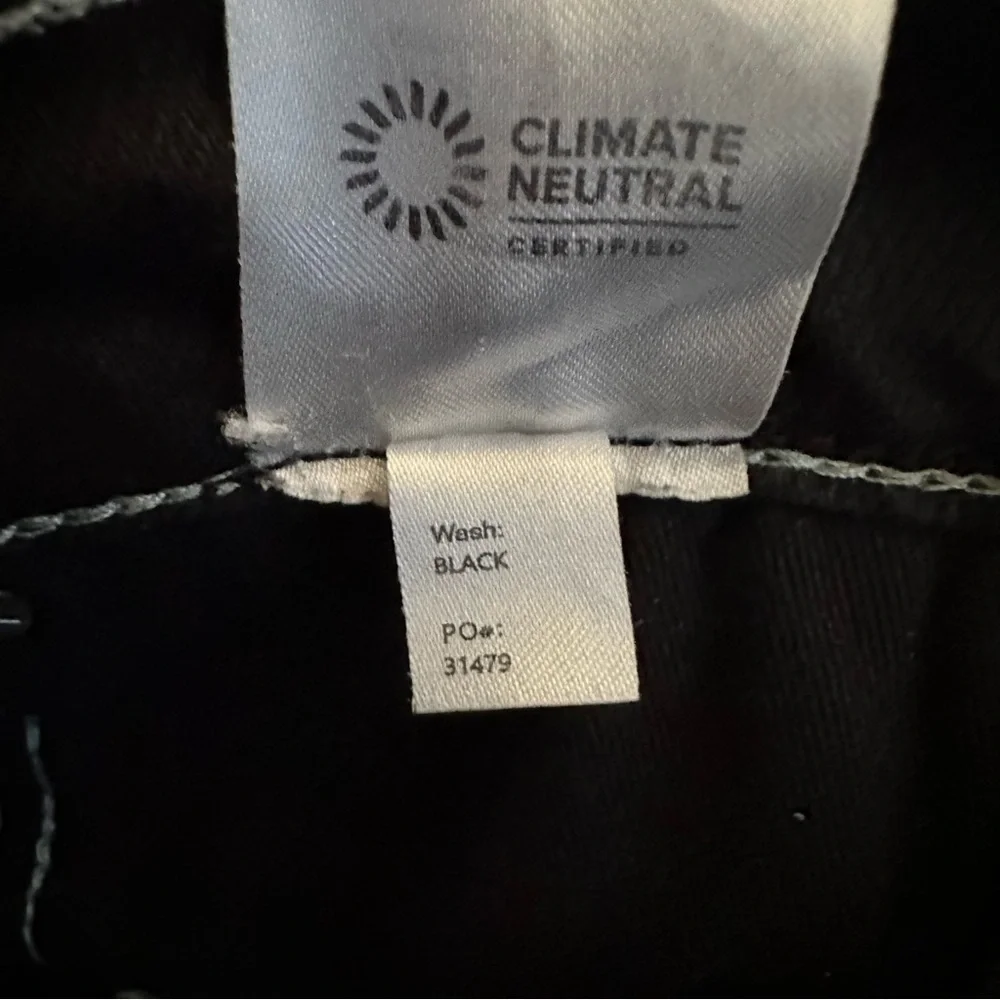 Reformation Black Jeans with White Stitching size 27 Straight cut high rise